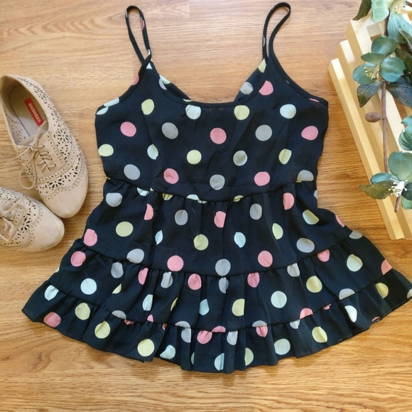 Tops - Polkadot Chiffon Top
